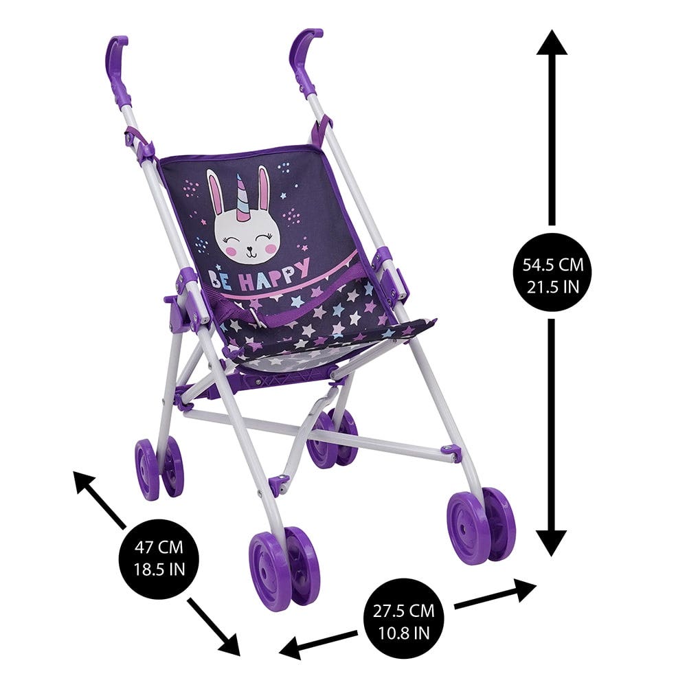 Happy Bunnicorn Doll Umbrella Stroller