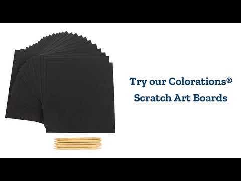 Scratch Art 25 Boards With 5 Sticks