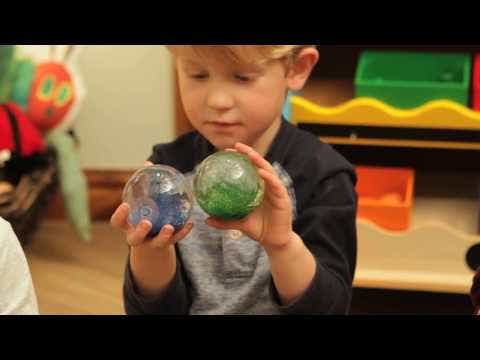 Sensory Rainbow Glitter Balls Pk7