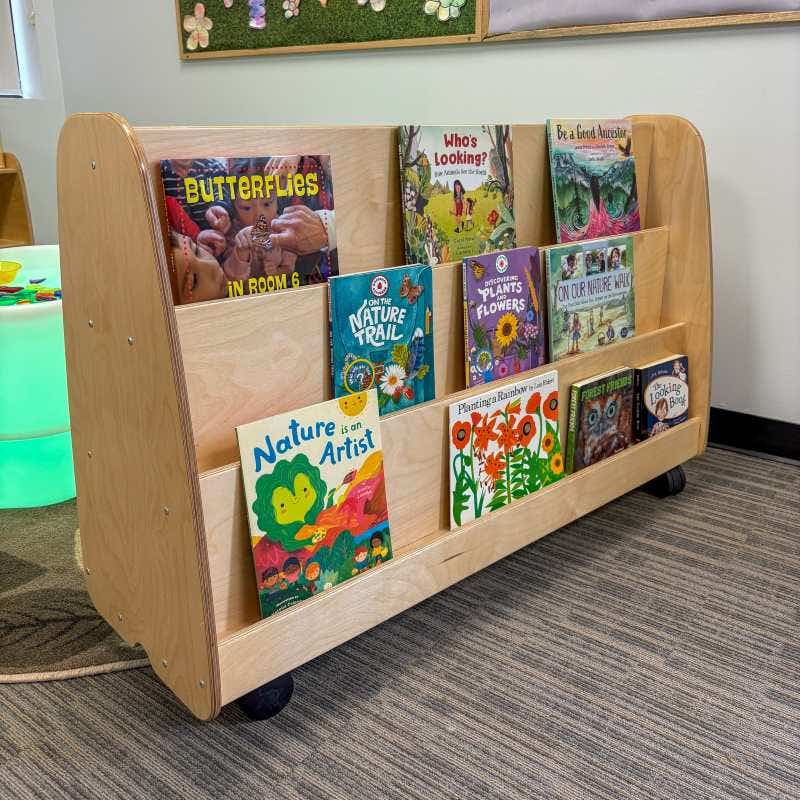 Woodlyn Double Sided Large Book Browser Mobile 46.5inL x 30inH