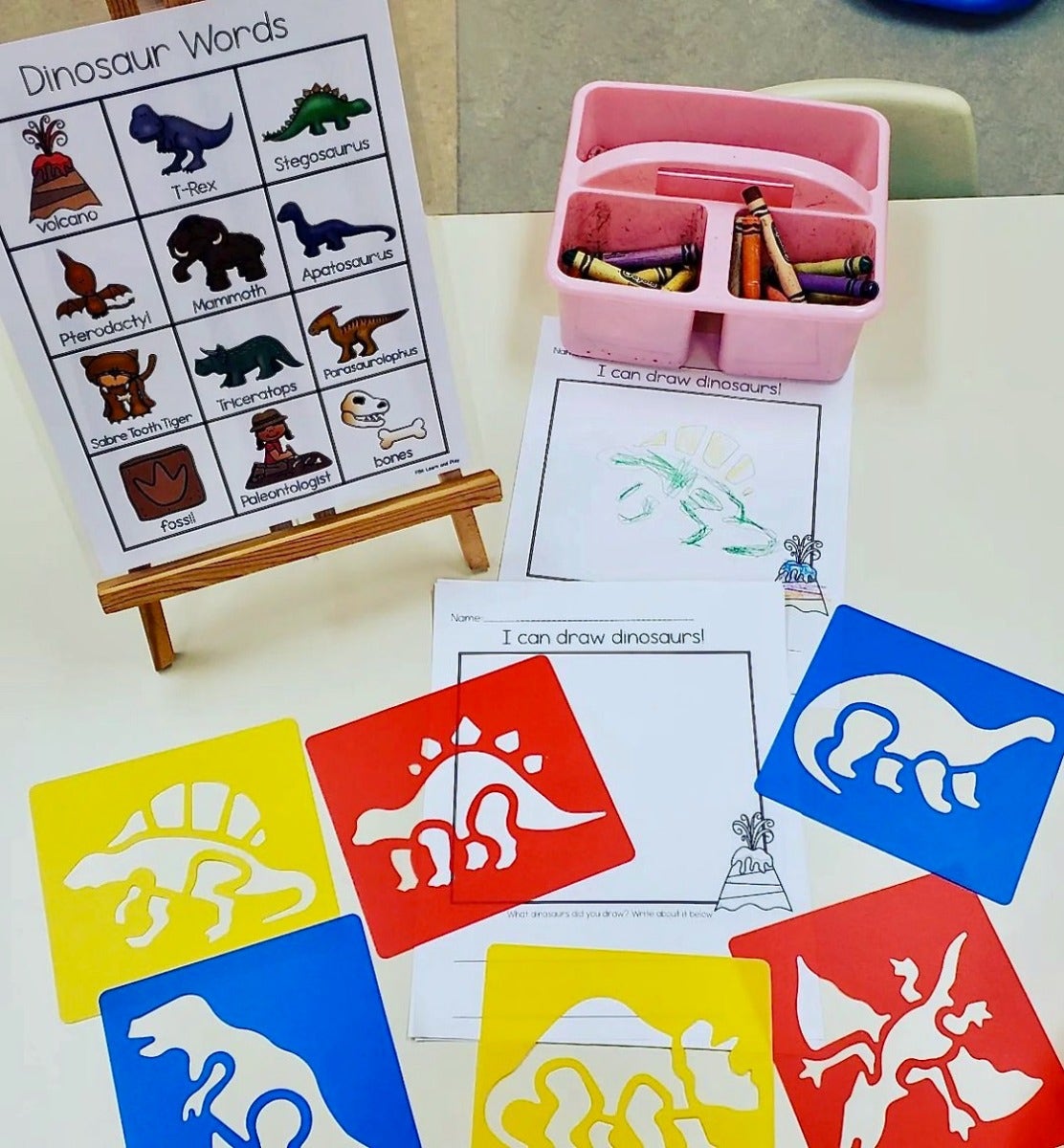 Dinosaurs Stencils Set Of 6