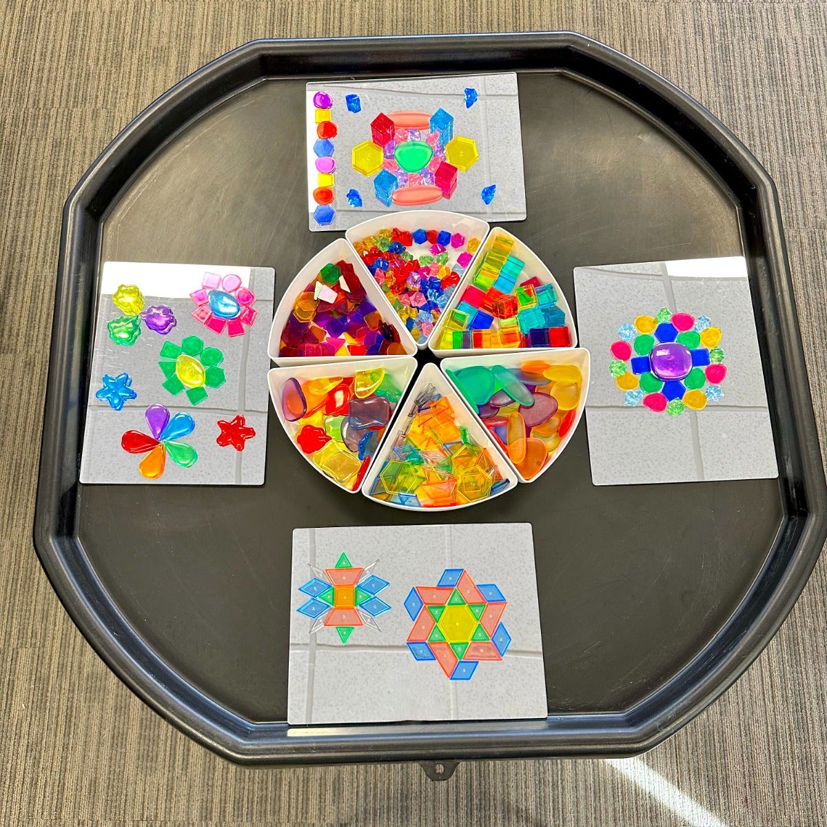 Transparent Pattern Blocks Mini Jar