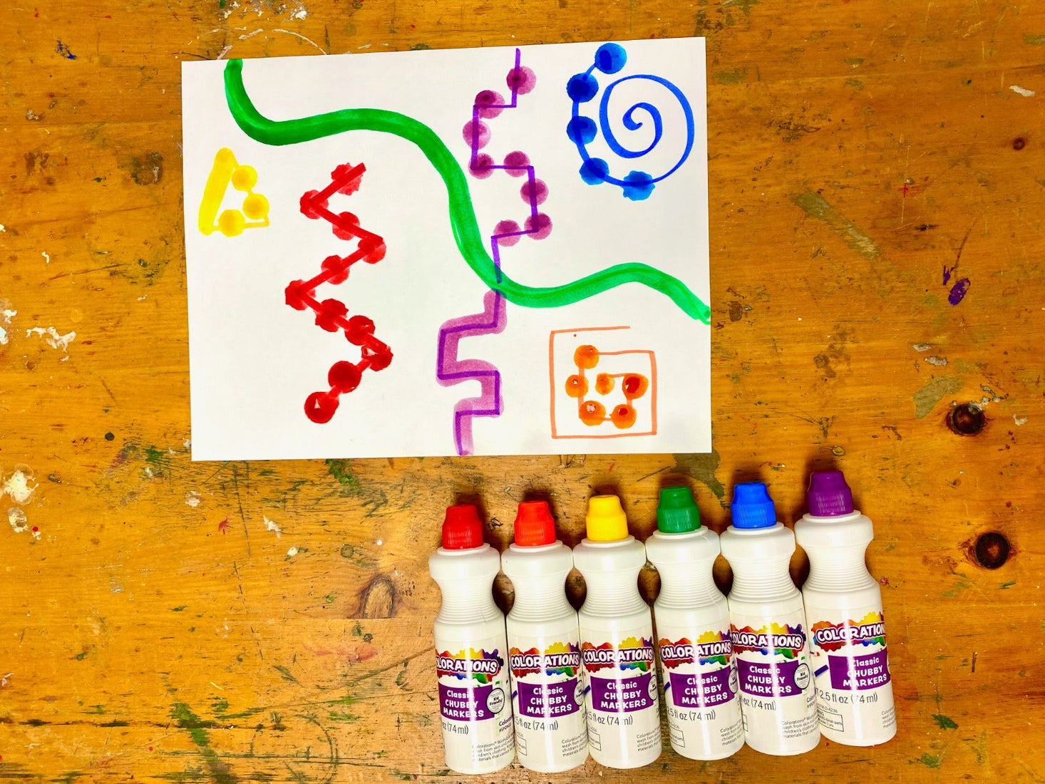 Washable Primary Dabber Dots Set Of 8