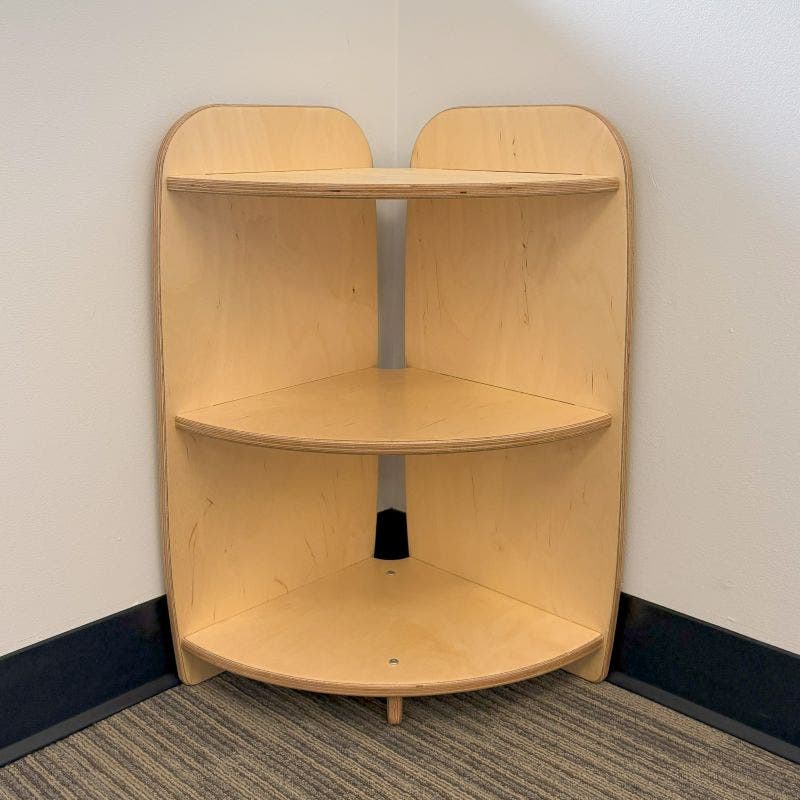 Woodlyn Open One Shelf - Corner Unit Curve 21inL x 24inH