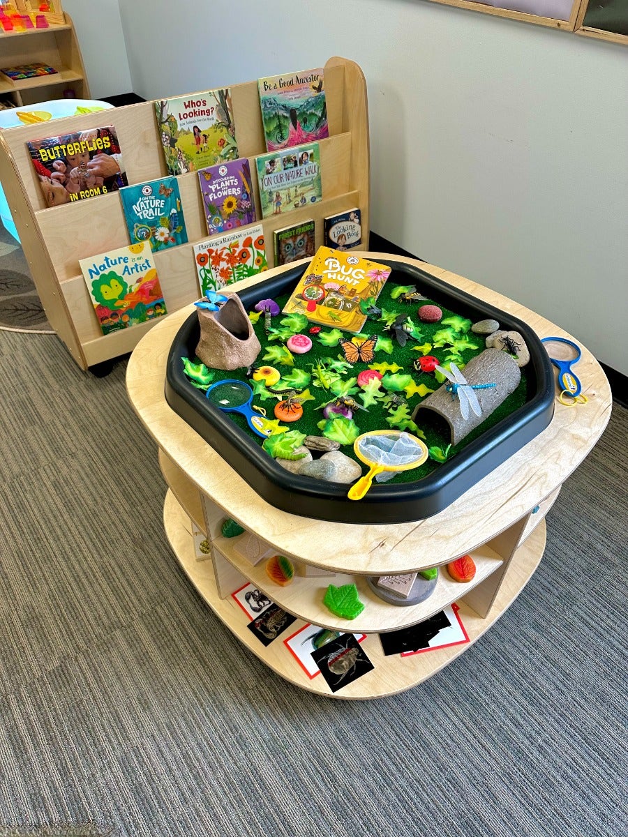 Woodlyn Round Mobile Storage Unit with Casters 35inL x 35inW x 21.25inH