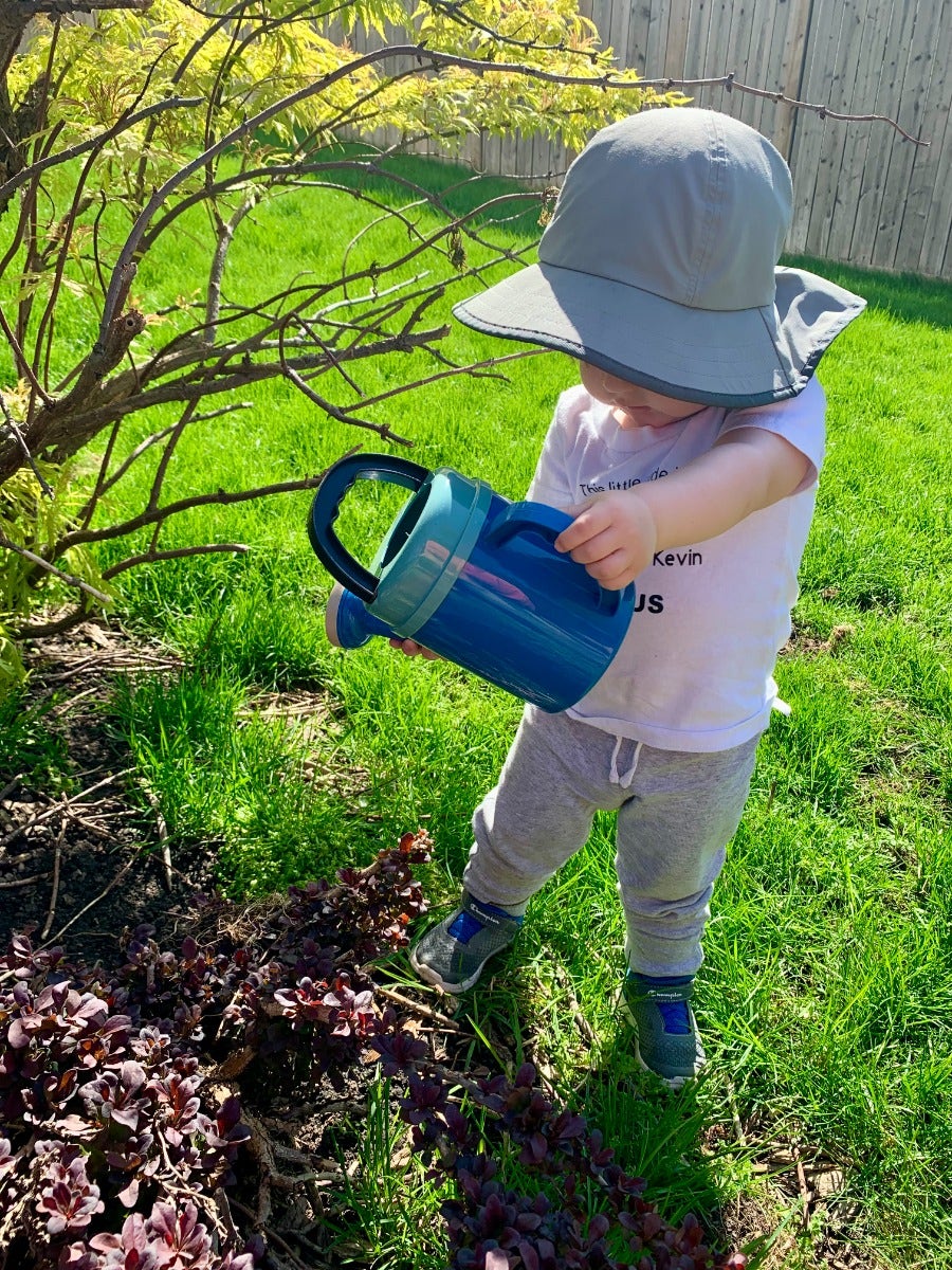 Green Bean Watering Can Round