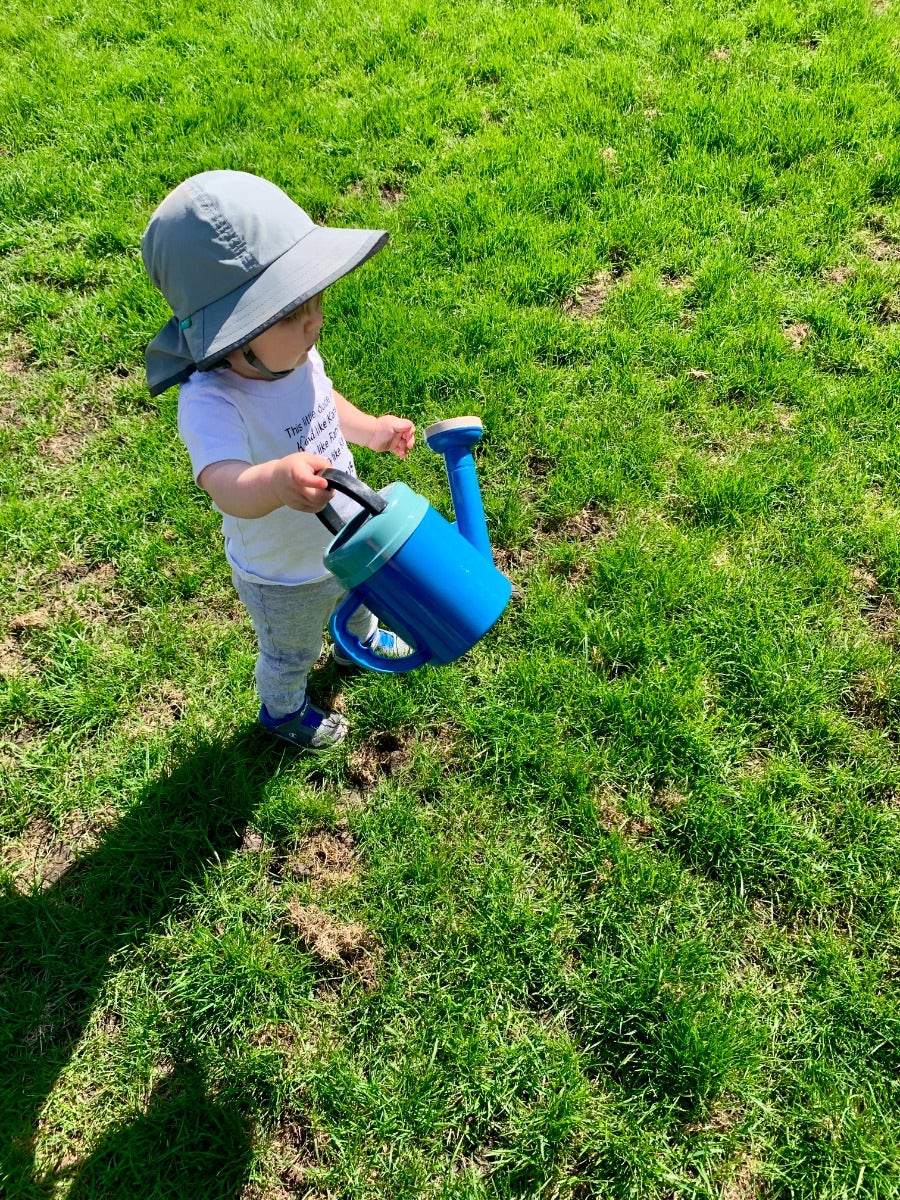 Green Bean Watering Can Round