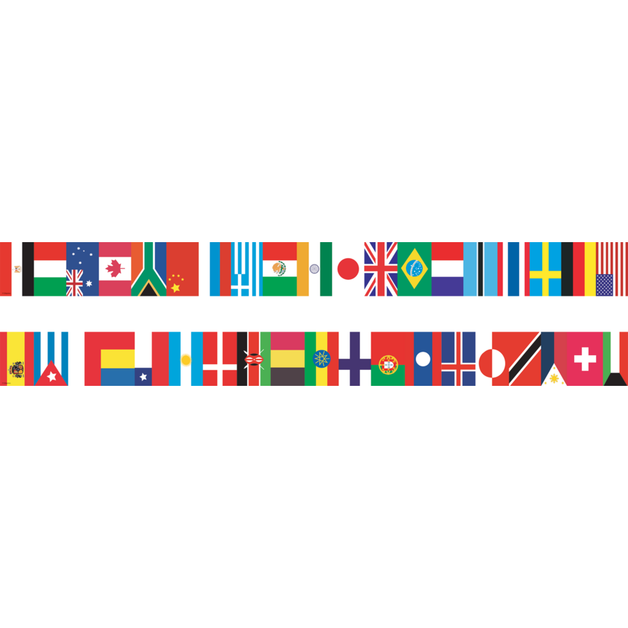 International Flags Straight Border Trim