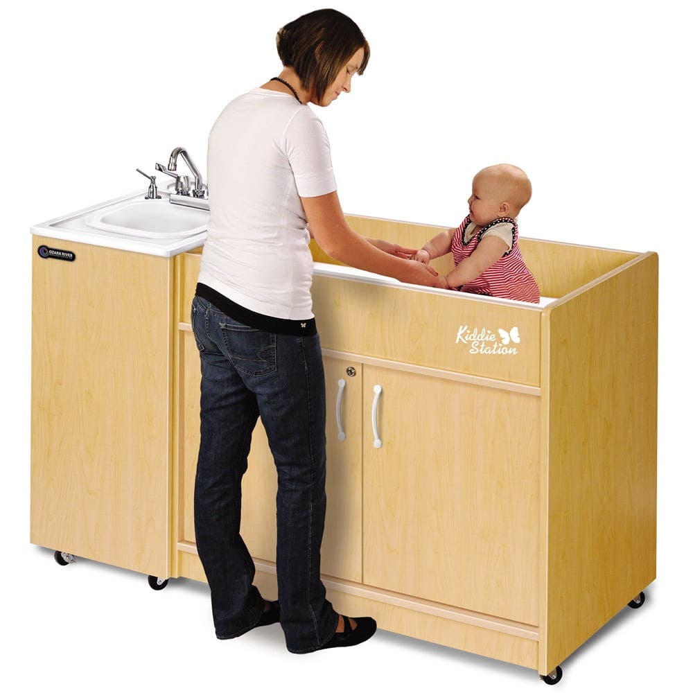 Kiddie Station Diaper Changing Station Portable Hand Washing Sink