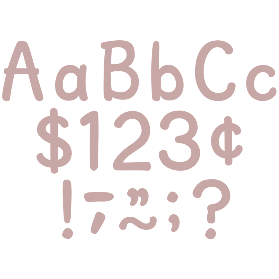 Light Mauve 4in Modern Classic Letters Combo Pack