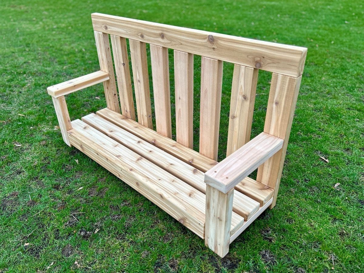 Low Bench with Backrest by Naturally Inspired Play