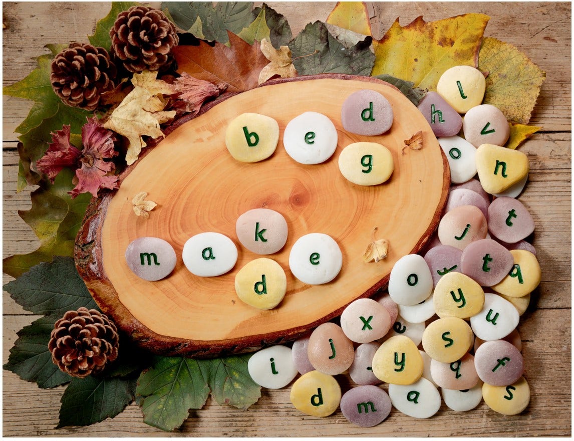 Lowercase Alphabet Pebble Set