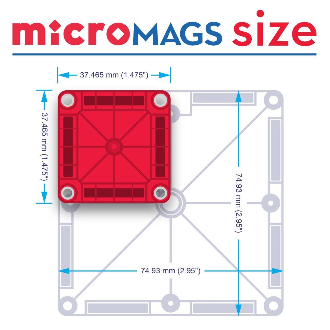 Magna-Tiles microMAGS 70 pc