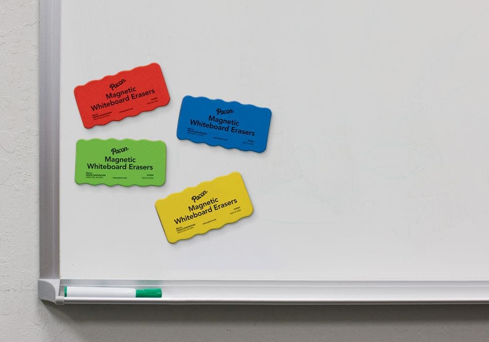 Magnetic Whiteboard Erasers 4 pk