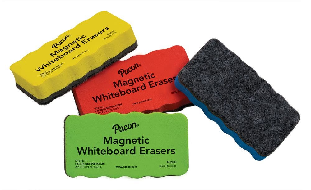 Magnetic Whiteboard Erasers 4 pk