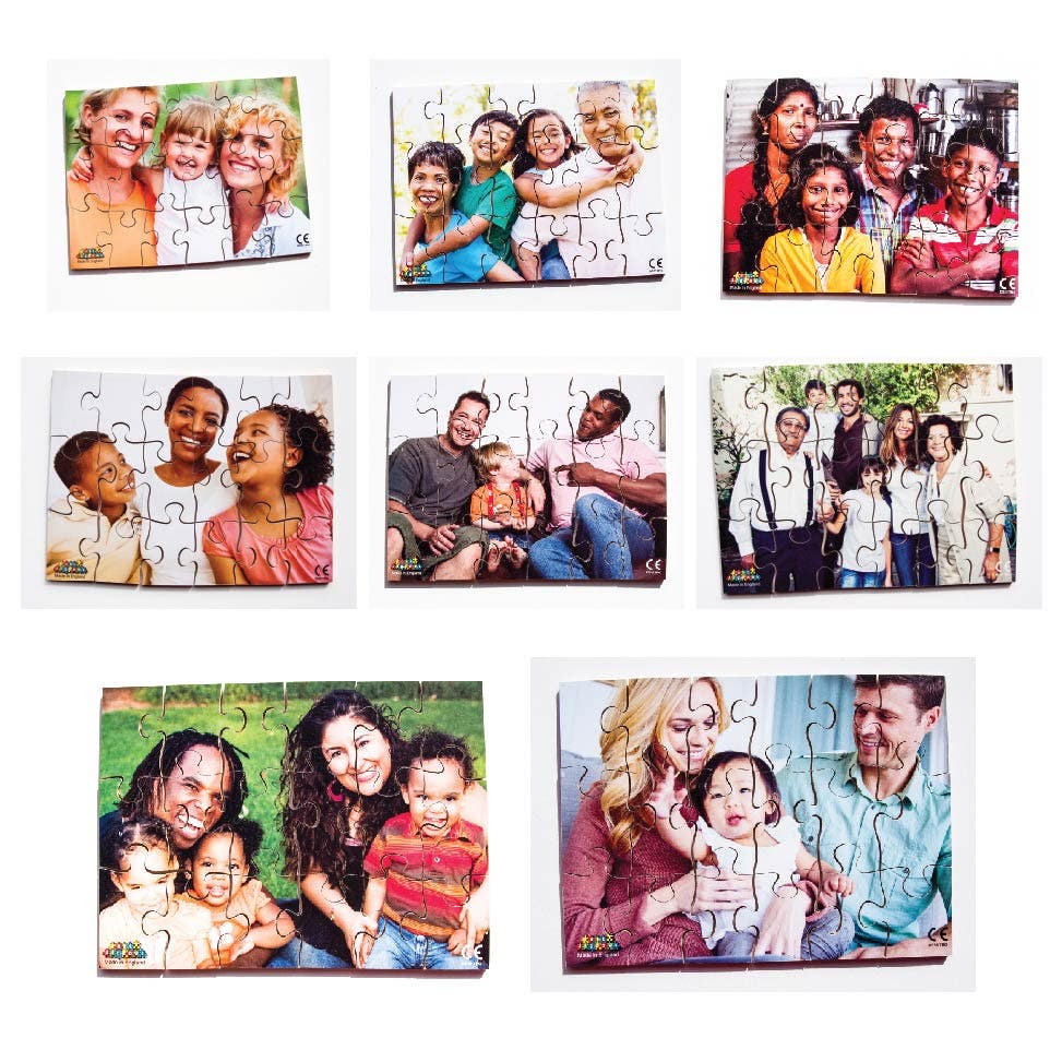 Modern Families Set of 8 Wooden Puzzles