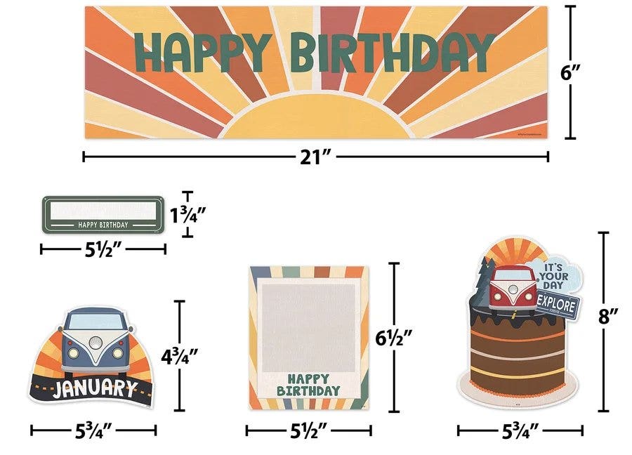 Moving Mountains Road Trip Happy Birthday Mini Bulletin Board