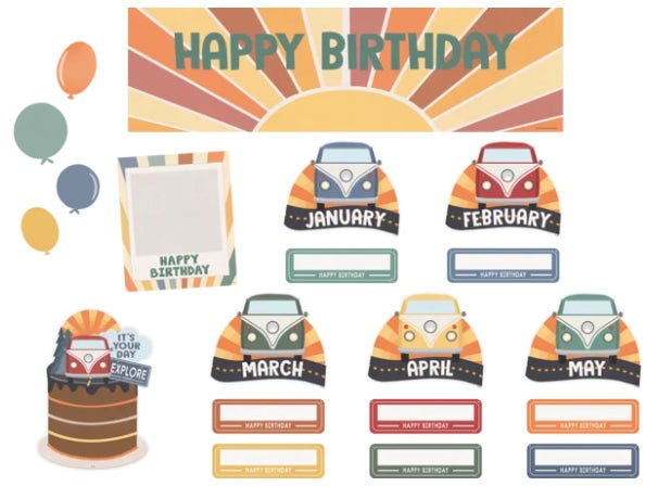 Moving Mountains Road Trip Happy Birthday Mini Bulletin Board