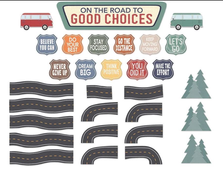 Moving Mountains Road Trip On the Road to Good Choices Mini Bulletin Board