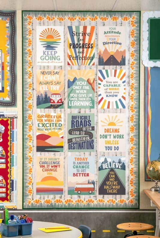 Moving Mountains Road Trip Positive Sayings Small Poster Pack