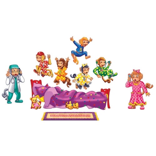 Five Monkeys Jumping on the Bed Bilingual Rhyme Flannelboard