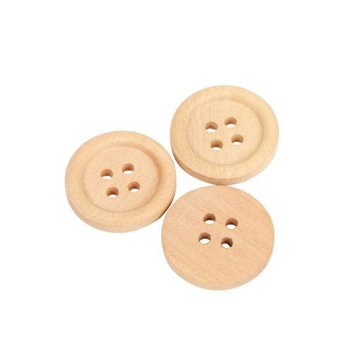 Natural Tones Wood Buttons 1/2lb 300 pcs