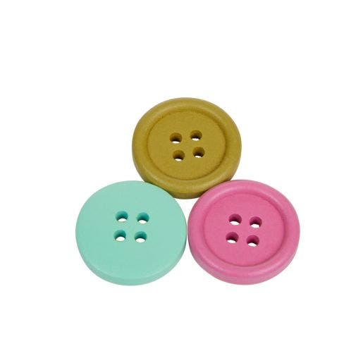 Natural Tones Wood Buttons 6 Color 300pcs