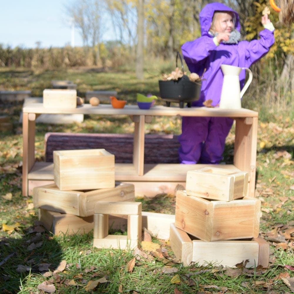 Nesting Outdoor Blocks by Naturally Inspired Play