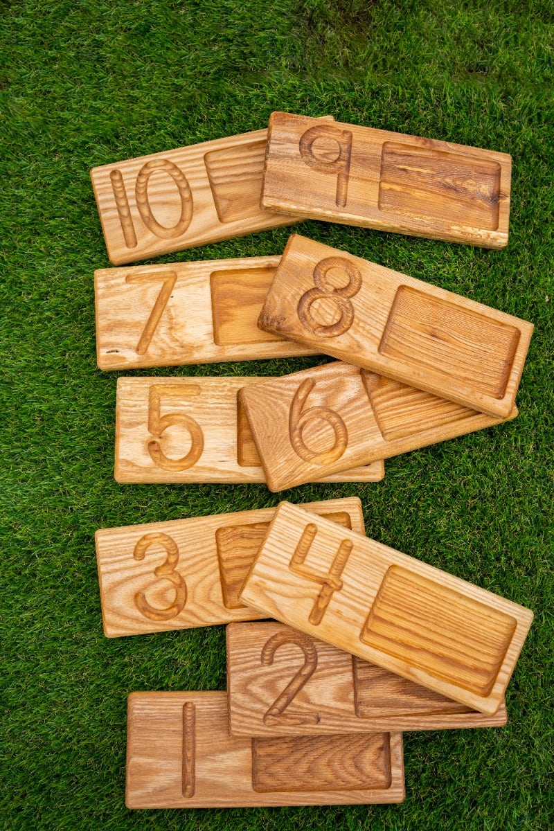Wooden Number Trays by Naturally Inspired Play