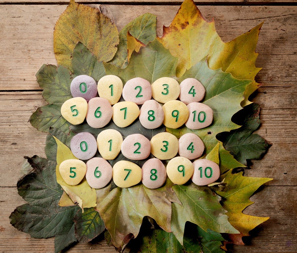 Numbers Pebble Set