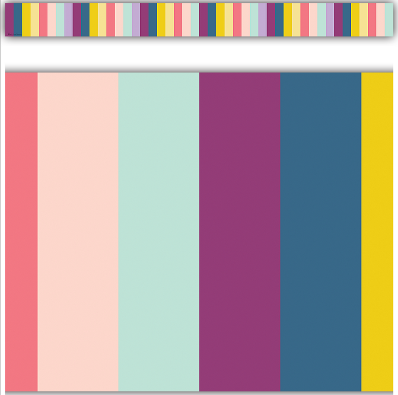 Oh Happy Day Stripes Straight Rolled Border Trim