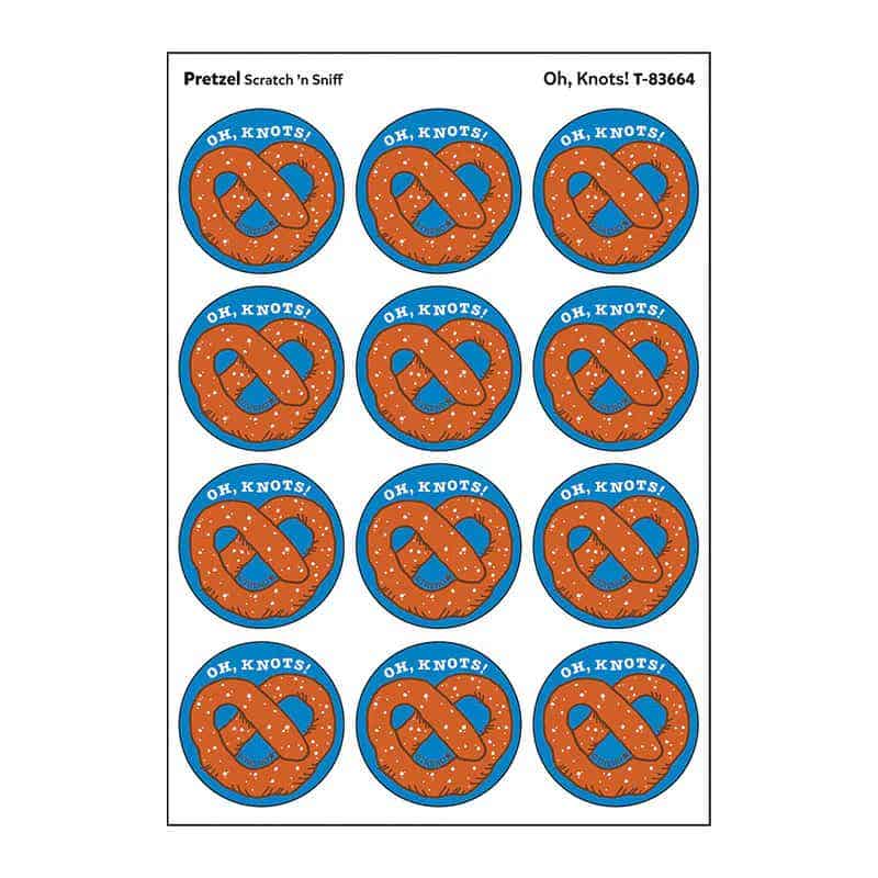Oh Knots Pretzel scent Retro Scratch n Sniff Stinky Stickers