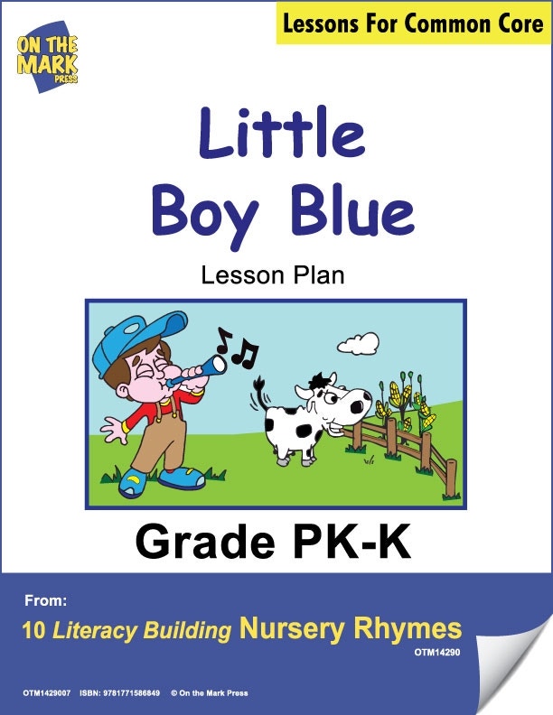 Little Boy Blue Literacy Building Nursery Rhyme Aligned to C