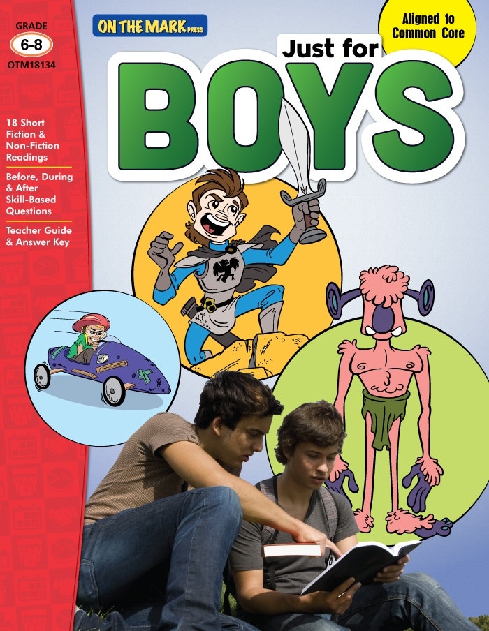 Just for Boys Reading Comprehension Gr. 6-8 Aligned to Commo
