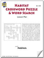 Habitats Crossword Puzzle & Word Search Lesson Plan Ebook