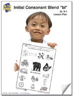 bl Initial Consonant Blend Lesson Plan K-1 Ebook