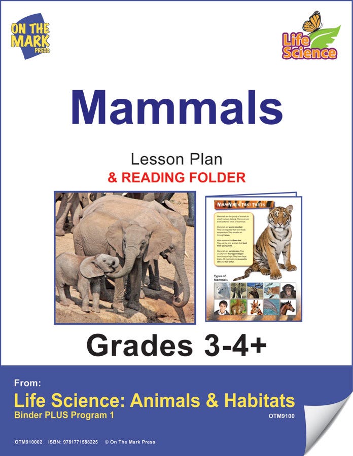 Life Science Animals & Habitats - Mammals e-lesson plan