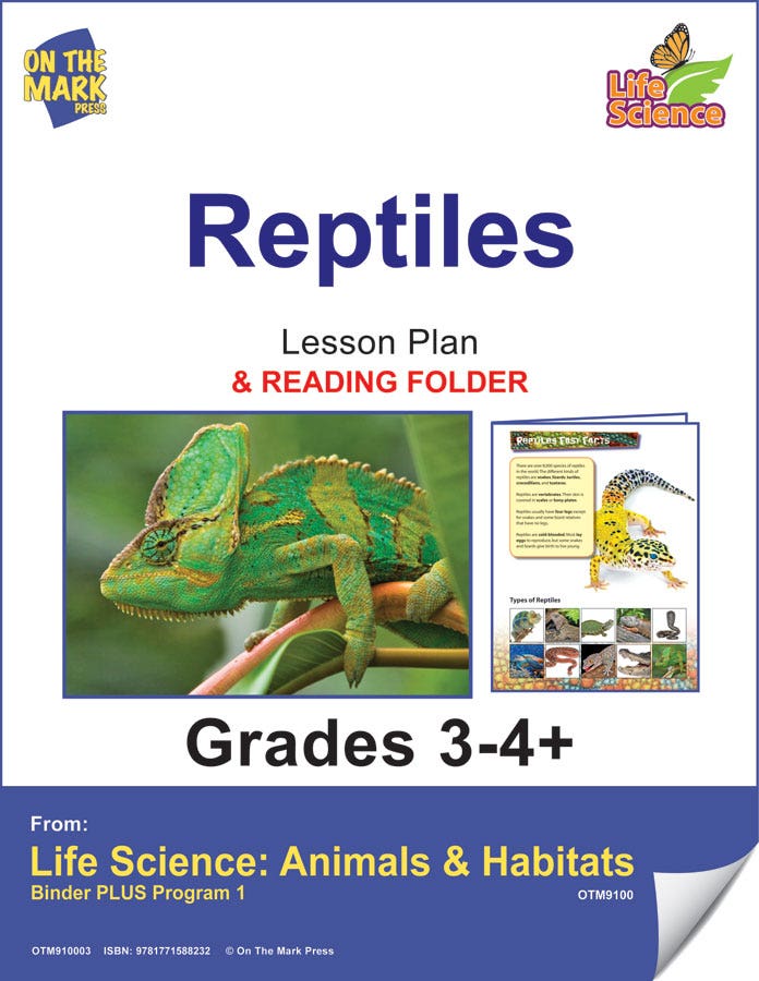 Life Science Animals & Habitats - Reptiles e-lesson plan