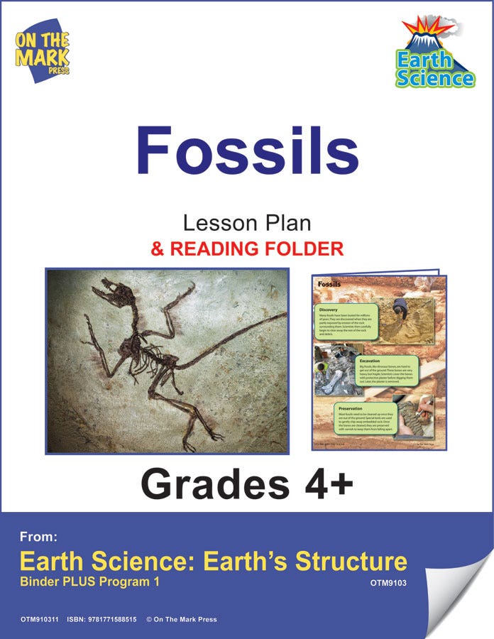 Earth Science - Fossils e-lesson plan & Reading Folder Ebook