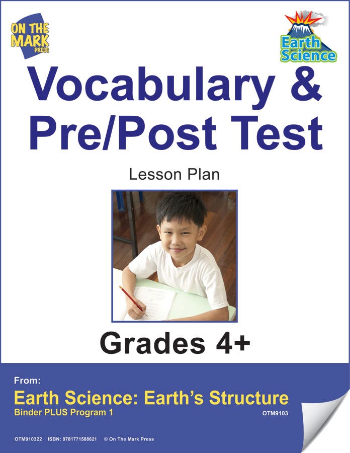 Earth Science - Vocabulary and Pre/Post Test Ebook