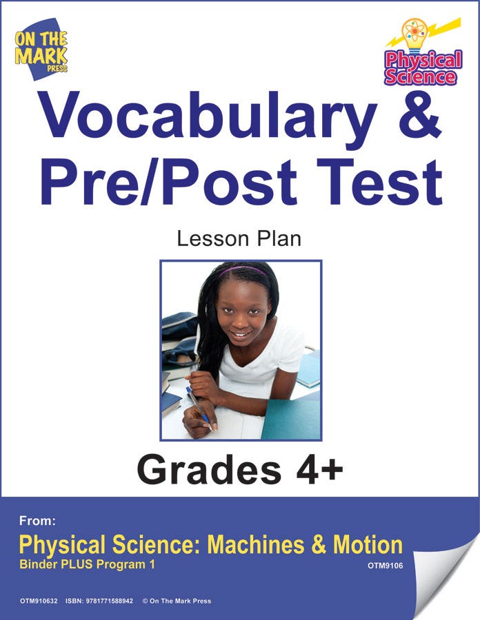 Physical Science - Vocabulary and Pre/Post Test Ebook