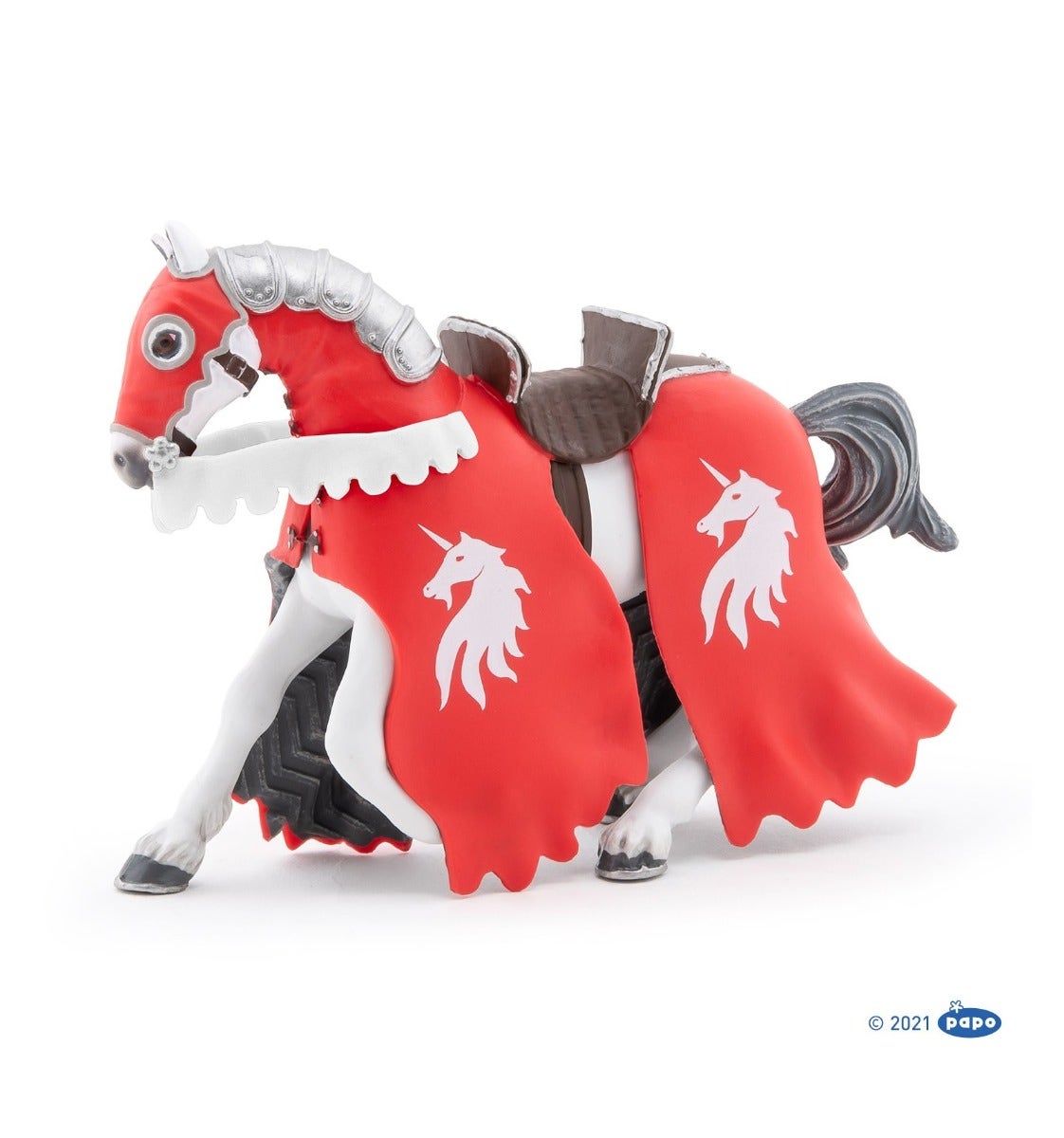 Papo Horse of Red Knight with Spear