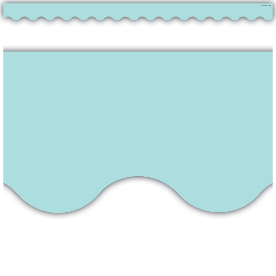Pastel Blue Scalloped Border Trim