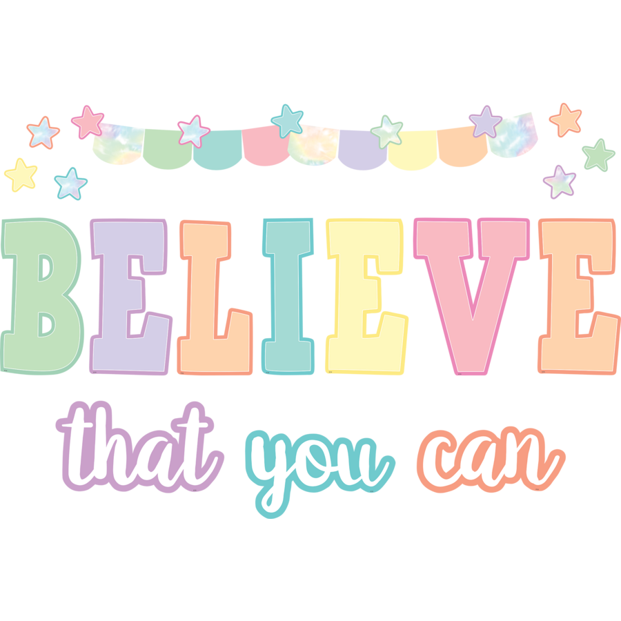 Pastel Pop Believe That You Can Bulletin Board