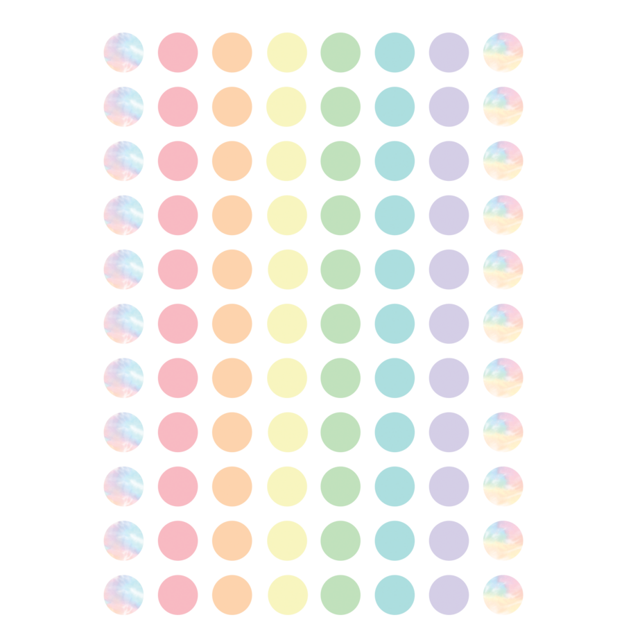 Pastel Pop Circles Mini Stickers Valu-Pak