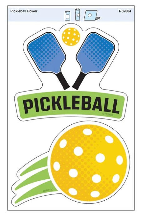 Pickleball Power Vinyl Stickers