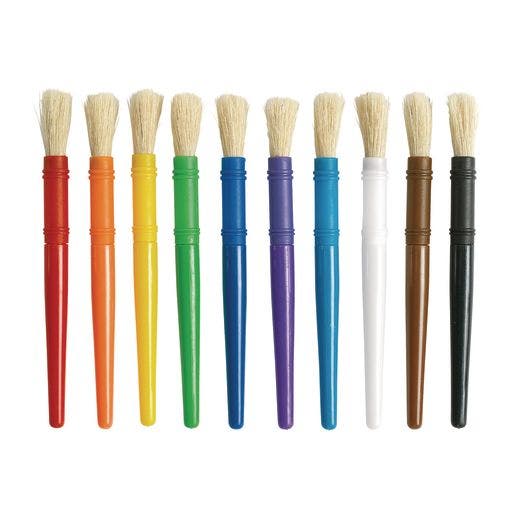 Plastic Chubby Brushes Set of 10