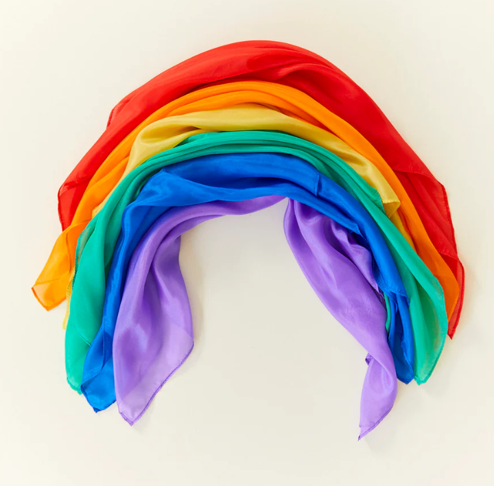 Primary Playsilks Set of 6 21x21