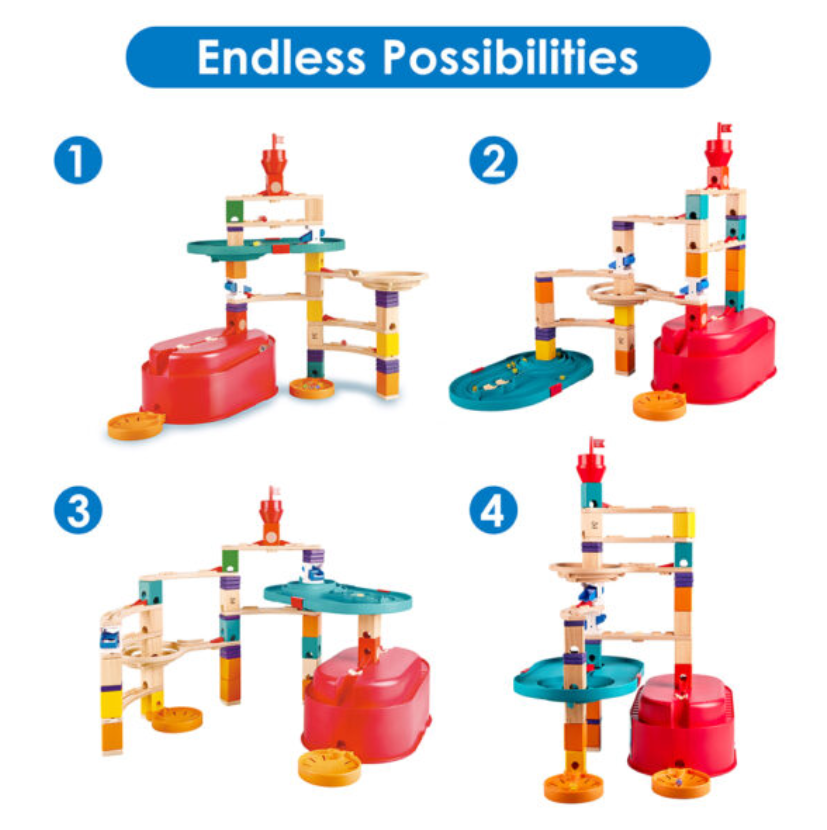 Quadrilla Stack Track Bucket Set by Hape