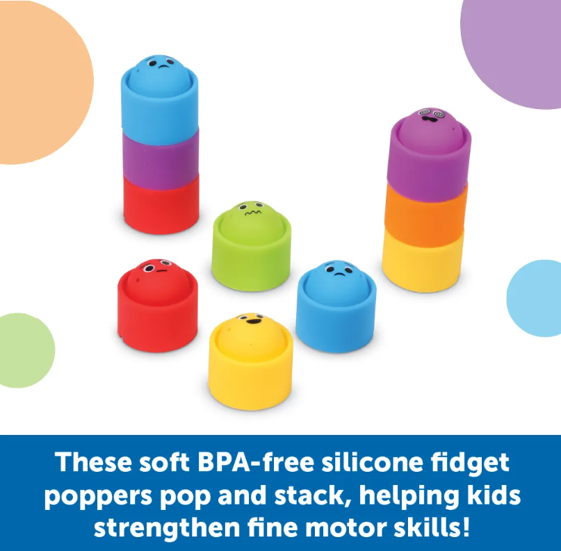 Rainbow Emotions Fidget Poppers Classroom Set